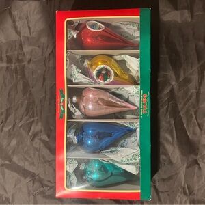 Christopher Radko Festive Ornament Set - Red, Gold, Pink, Blue